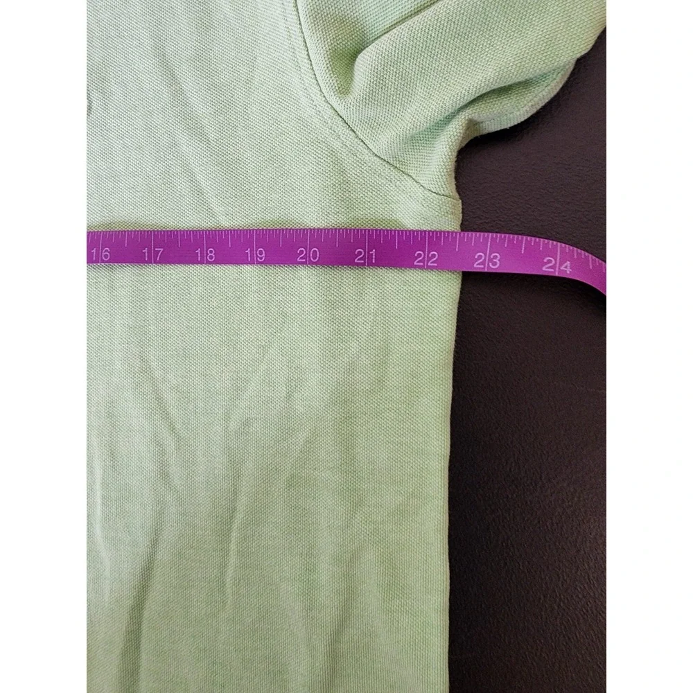 Brooks Brothers 346 Polo Mens Large Green Solid Purple Logo Short Sleeve Shirt - Picture 5 of 9